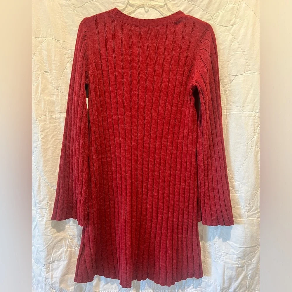 American Eagle Sweater Dresses Red & Black Long Sleeve Stretch Dresses Sz:SmP/Ch